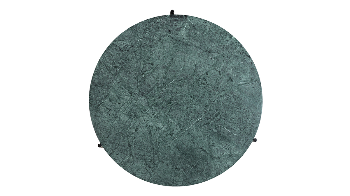 Mesa de centro redonda de mármol verde 90 cm diám. BUMCELLO